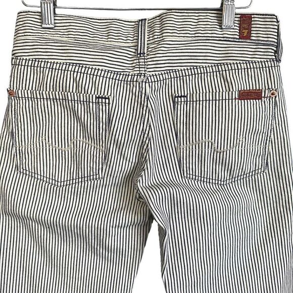 7 For All Mankind Engineer Stripe Capris - Picture 5 of 7